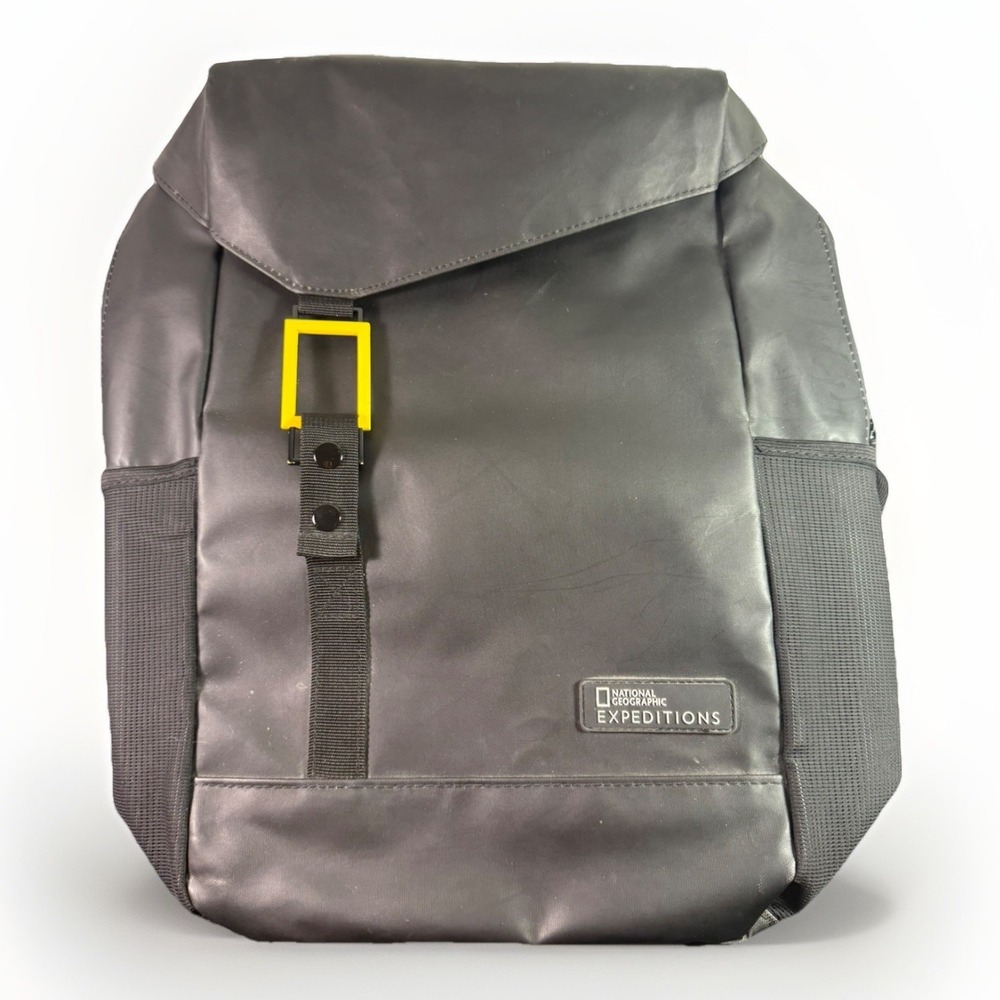 National Geographic Bag Expeditions Black Waterproof Backpack With Metal Logo